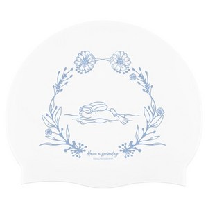 리얼리굿스윔 소피 래빗 실리콘 수영모자, 화이트, 1개