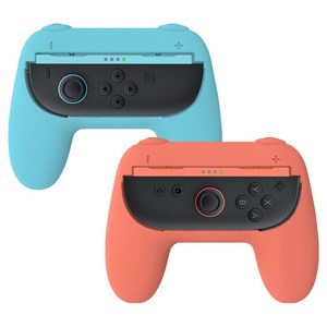 겜맥 닌텐도 스위치2 조이콘 핸드그립 2종 세트, 네온, 1세트, KMNS2-113