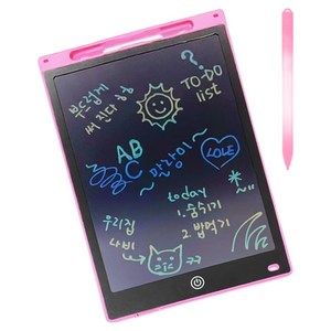 아가플러스 컬러 LCD 와이드 드로잉 패드, 분홍, 1개