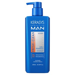 케라시스 남성용 프로액티브 탈모증상완화 샴푸 우디 향, 600ml, 1개