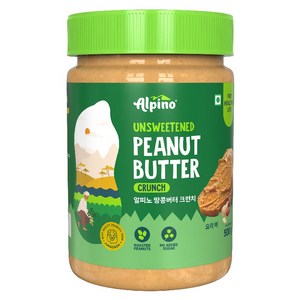 알피노 무가당 땅콩버터 크런치, 1개, 500g
