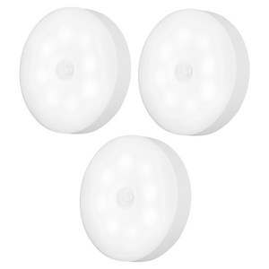 마메 LED 모션 감지 현관 무선 센서등, 화이트 + 주광색, 3개