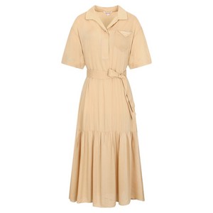 나이스클랍 포켓자수 디테일 원피스