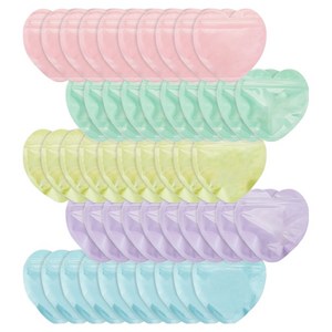 코히모 악세사리 하트 포장 봉투 지퍼백 5종 x 10p 세트, 혼합색상, 1세트