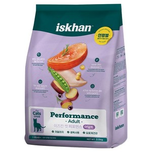 이즈칸 어덜트 캣 퍼포먼스 건식사료, 연어, 2.5kg, 1개
