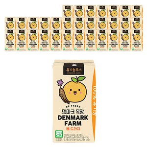 덴마크 목장 유기농 배 도라지주스, 120ml, 32개