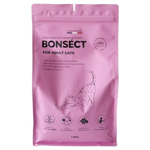 본섹트 어덜트 고양이 인섹트 사료, 1.5kg, 1개, 곤충