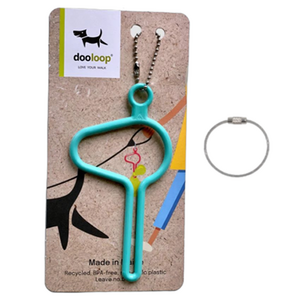 두루프 올네이쳐 강아지 풉키링 배변봉투 홀더 + 코팅 와이어링 세트, 아쿠아벨라 + 실버, 1세트