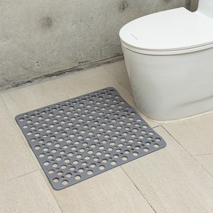 헤이즈리빙 안전확인 욕실 미끄럼방지 매트 53 x 53 cm, 그레이, 1개