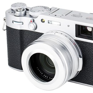 JJC 후지 X100VI X100V X100T X100F 카메라 베이직 원형 후드 실버, 1개, LH-JX100VII