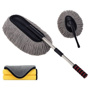 카로닉 차량용 극세사 길이조절 먼지 털이 2종 + 타월 세트, 1세트