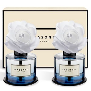시즈넬 차량용 디퓨저 화이트 로즈 블루 120ml, 2개, 씨트로넬라향
