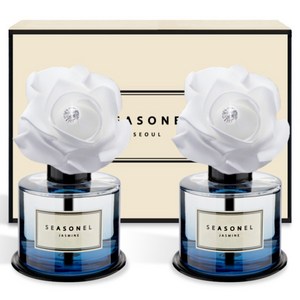 시즈넬 차량용 디퓨저 화이트 로즈 블루 120ml, 2개, 자스민