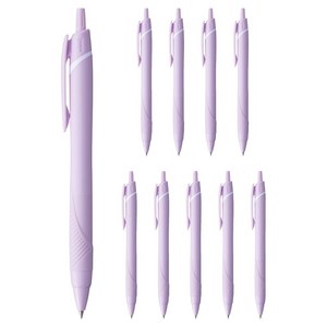 유니 제트스트림 소프트 컬러 볼펜 블랙잉크 0.7mm, 소프트퍼플, 10개