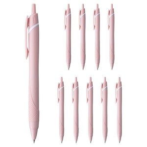 유니 제트스트림 소프트 컬러 볼펜 블랙잉크 0.7mm, 소프트핑크, 10개