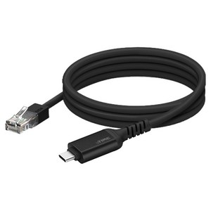ipTIME UC2LAN Type C to RJ45 랜케이블, 블랙, 1개, 2m