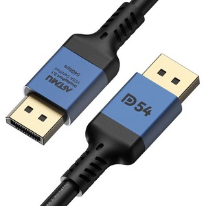 아트뮤 VESA 인증 DP to DP 2.1 DP54 16K DisplayPort 케이블 메탈블루 1m 1개