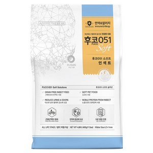 바우와우 후코051 전연령 강아지 소프트 인섹트 사료, 1개, 4.8kg, 곤충