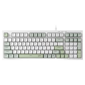 지클릭커 Officepro 사일런스 m RGB 풀윤활 무소음 98키 유선 키보드, Greenwich CR1, OPK50, 제조사축