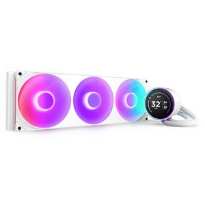 NZXT V2 수냉 CPU 쿨러 KRAKEN ELITE 420 RGB, 화이트, 1개