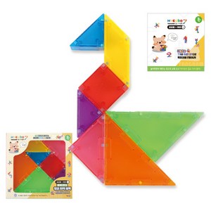 마이토이즈 유아용 마이큐브 3D 칠교자석블럭 Tangram 7p, 혼합색상, 1개