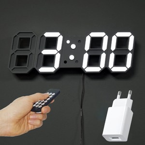 케이빌 무소음 LED 벽시계 30cm + 리모컨 + 어댑터 세트, 화이트