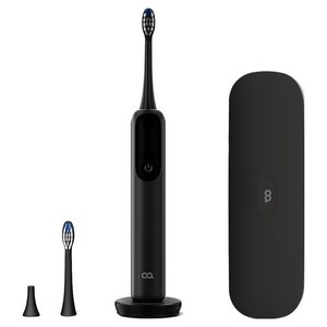오아 클린이스윙 좌우 회전 LCD 음파 전동 칫솔, OETB-007BK, 블랙, 1개