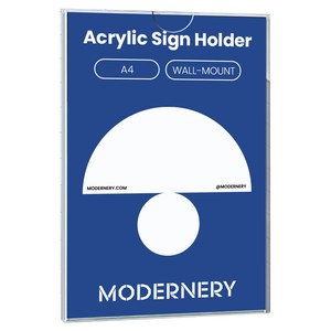 모더너리 A4 POP 아크릴 메뉴판 꽂이 A4 POP 세로 부착형, 1개