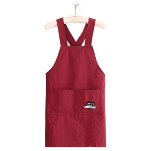 다퍼남 데일리 크로스 앞치마, 버건디, 1개