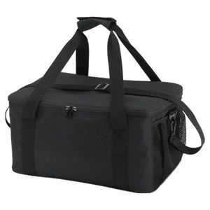 따봉오빠 미니멀 캠핑 분리 수납 잡화 다용도 가방 40 x 27 x 20 cm JNHA1990, 블랙, 25L