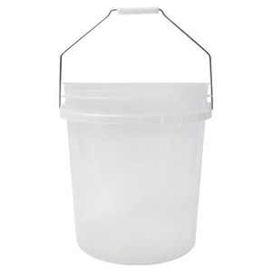 월드크린 다용도 휴대용 버킷, 반투명 화이트, 18L