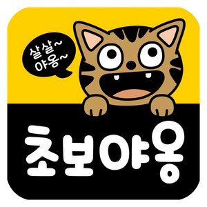 뭉키데코 고휘도 반사 칼라 탈부착 자석 차량스티커 초보운전 140 x 140 mm RMD, RMD_061, 1개