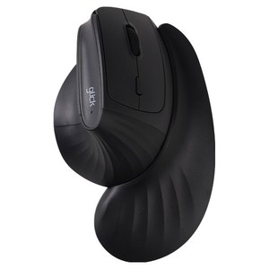 지클릭커 오피스프로 버티컬 도톰스콘 무소음 블루투스 무선 마우스 OP85, 블랙