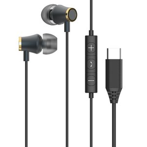 아이리버 C타입 노이즈캔슬링 알루미늄 유선 이어폰, ICP-G509, 블랙