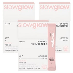 슬로우글로우 미오이노시톨 엽산 철분 30p, 150g, 3개