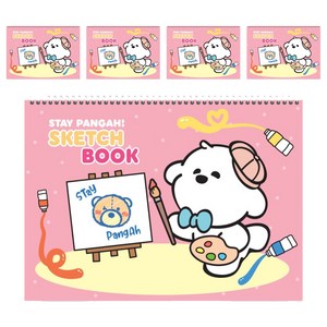 양지다이어리 여아용 기다려빵아 스케치북 1000 랜덤발송, 345*248mm, 10매, 5개