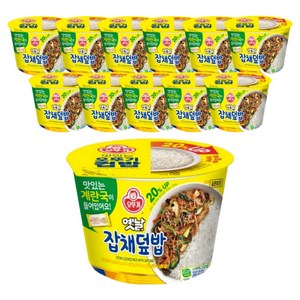 오뚜기옛날 컵밥 옛날잡채덮밥 즉석국, 241.5g, 12개