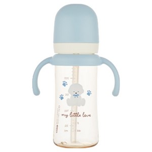 에디슨 유아용 리틀러브 PPSU 빨대컵, 250ml, 1개, 블루강아지
