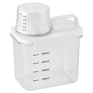 피닛앤피킷 눈금 세제 리필 용기 1100ml, 투명, 1개