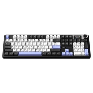 AULA 펀키스 유무선 독거미 한글 기계식 키보드, 오로라 블랙, F108Pro, 저소음 솜사탕축