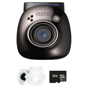인스탁스 PAL 즉석카메라 젬블랙 + 투명 케이스 + 32G 메모리 세트 FI026, 1세트