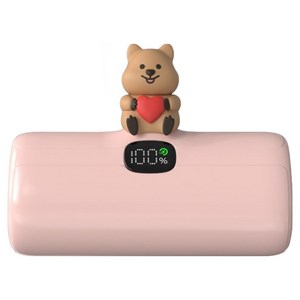 보바 꽃카 고속충전 도킹형 보조배터리 20W 4800mAh 애플8핀, 핑크, VA-103