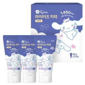 그린핑거 마이키즈 치약 4단계 블루베리향, 60g, 3개