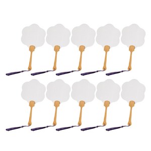 아트조이 DIY 부채 만들기 미니 종이부채 6꽃잎, 혼합색상, 10개