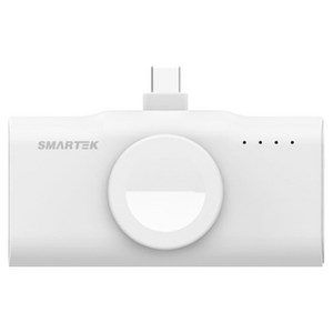 스마텍 2 IN 1 갤럭시 애플 워치충전 일체형 도킹 멀티 고속충전 미니 보조배터리 5000mAh C타입, STPB-NDW50, 화이트