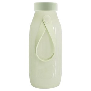 홈하우스 프리미엄 실리콘 휴대용 접이식 핸디 보틀, 올리브, 1개, 500ml