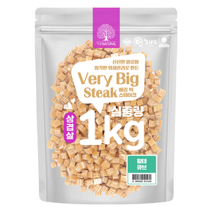 더내추럴 강아지 베리빅 삼겹살 스테이크 간식, 황태큐브, 1kg, 1개