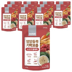 이즈칸 강아지 영양듬뿍 기력보충 죽 습식사료, 소고기황태죽, 100g, 12개