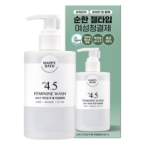 해피바스 pH 4.5 약산성 쑥 젤 여성청결제, 300g, 1개
