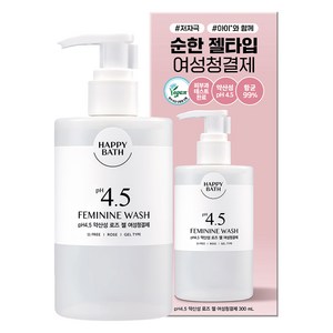 해피바스 pH 4.5 약산성 로즈 젤 여성청결제, 300ml, 1개